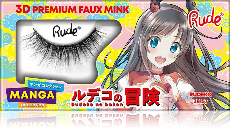 Rude Cosmetics Manga Collection 3D Premium ciglia finte tipo Rudeko 2 pezzi