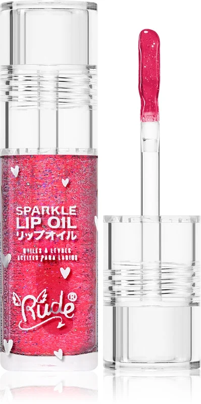 Rude Cosmetics Manga Collection Sparkle olio tonificante per le labbra effetto idratante colore Watermelon 4 g