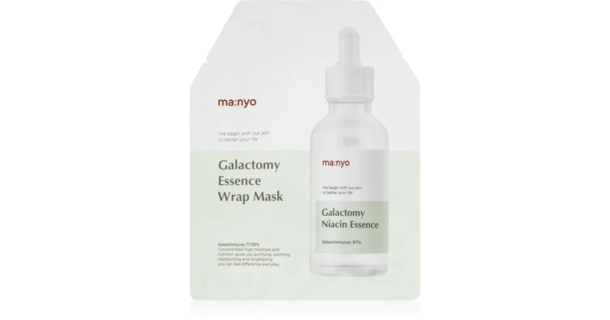 ma:nyo Galactomy Essence maschera in tessuto idratante e rivitalizzante per pelli problematiche, acne 35 g