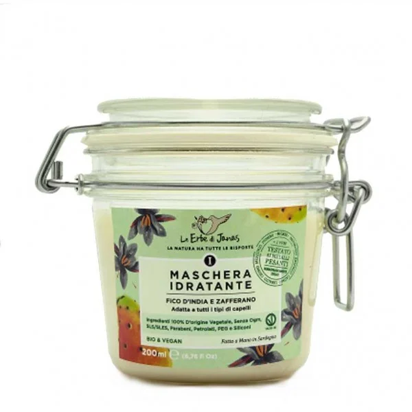 LE ERBE DI JANAS Maschera Idratante Fico d’India e Zafferano 50 ml