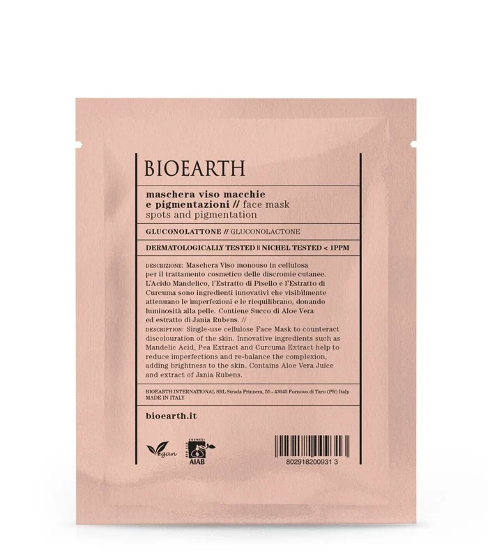 BIOEARTH Maschera Viso Macchie e Pigmentazioni