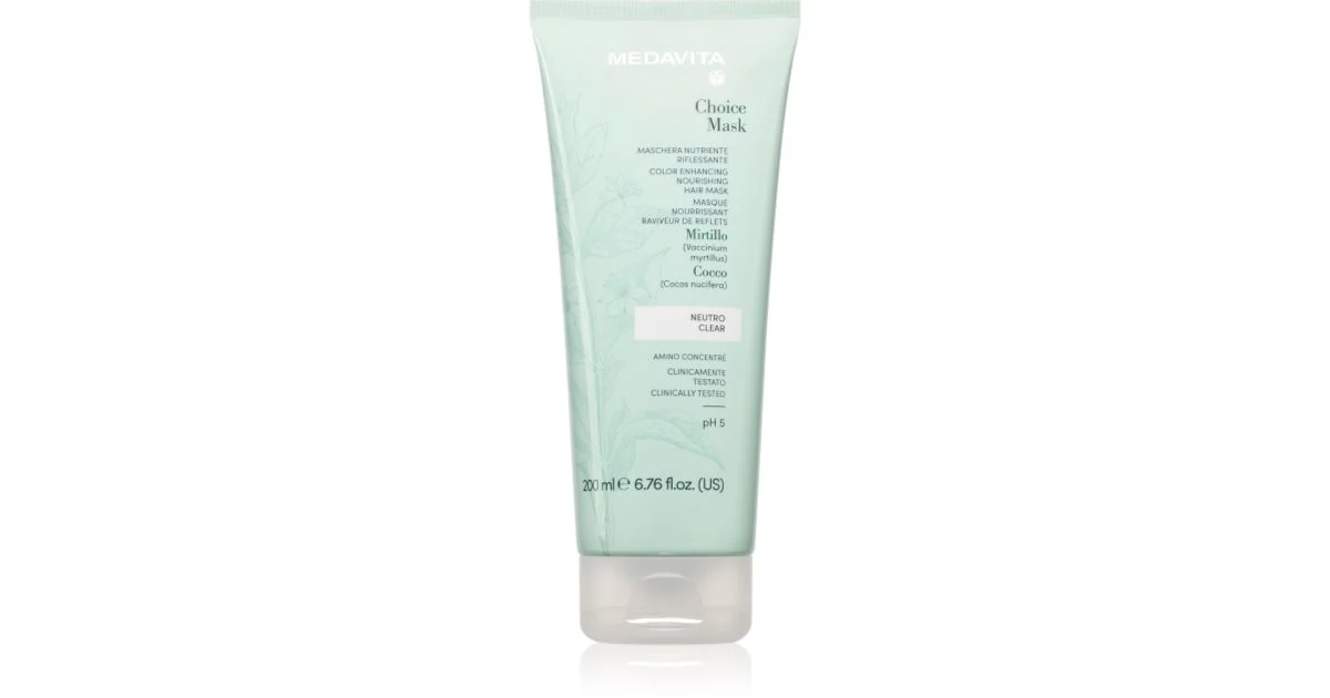 Medavita Choice Clear maschera nutriente per capelli tinti 200 ml