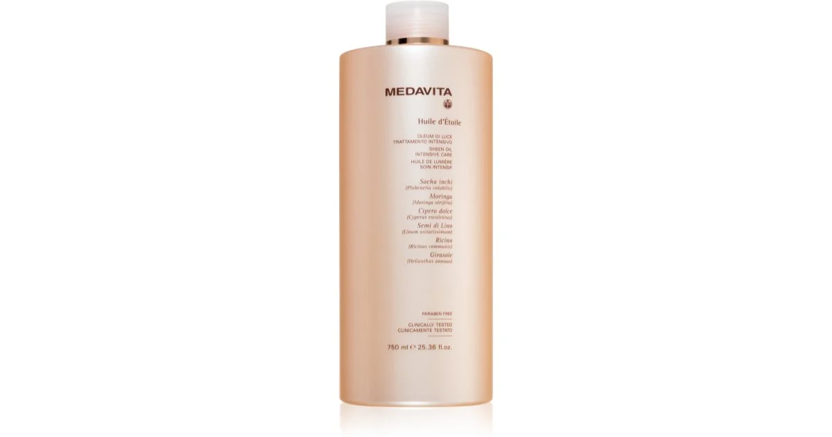 Medavita Huile d'Étolle Sheen Oil Intensive Care trattamento intensivo all'olio per capelli 750 ml