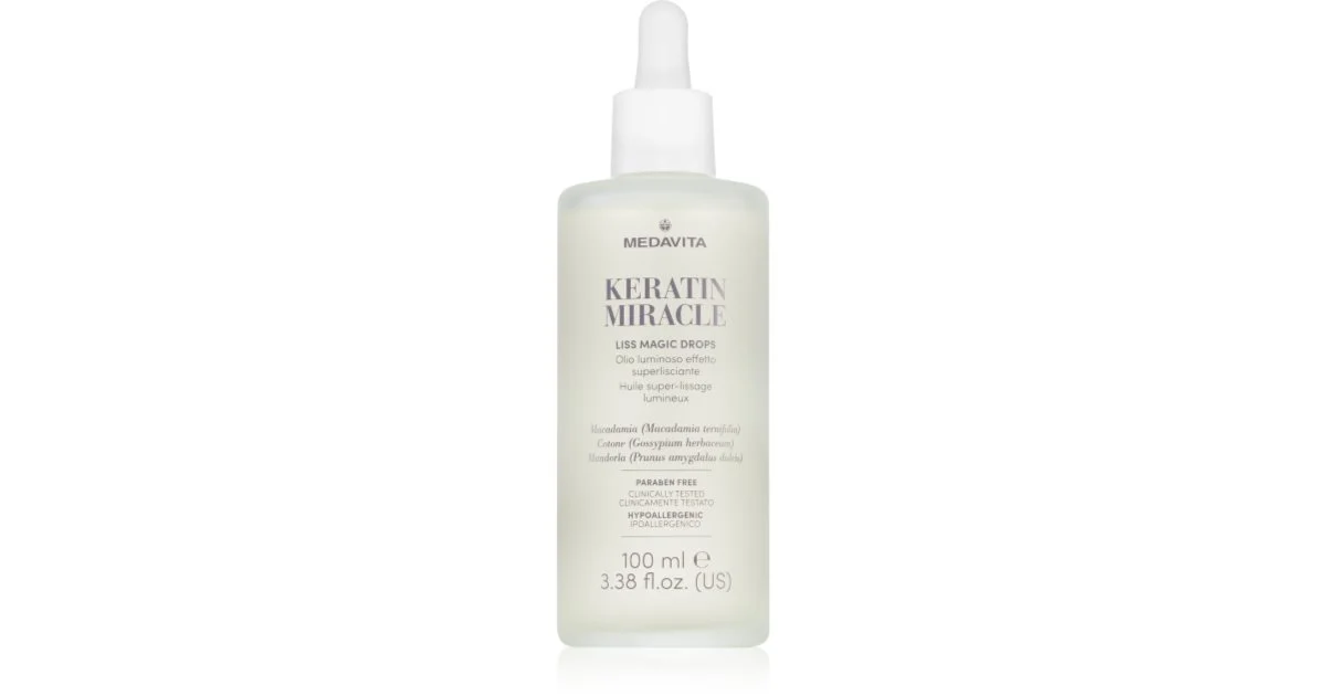 Medavita Keratin Miracle Liss Magic Trattamento levigante per capelli brillanti e morbidi 100 ml