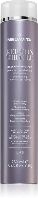 Medavita Keratin Miracle Sleek Shampoo lisciante 250 ml