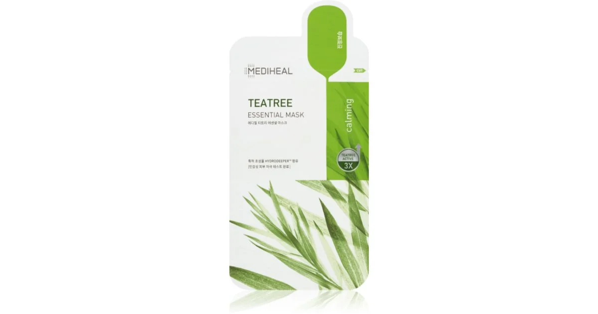 MEDIHEAL Essential Teatree maschera lenitiva in tessuto anti-acne 27 ml
