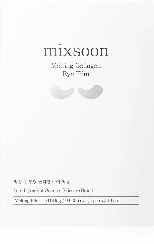 mixsoon Melting Collagen Film maschera viso illuminante in tessuto per il contorno occhi 5× 2 pezzi