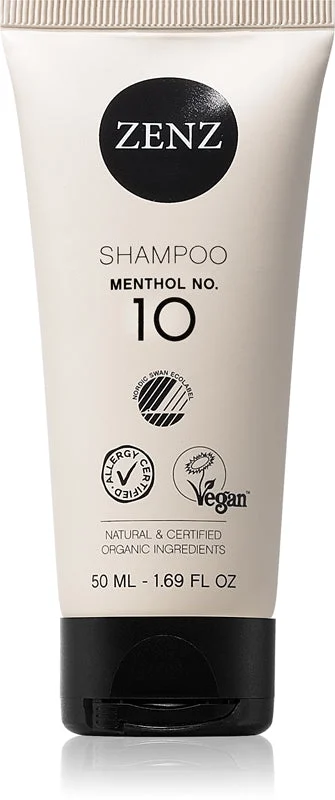 ZENZ Organic Menthol No. 10 shampoo per capelli e cuoio capelluto grassi 50 ml