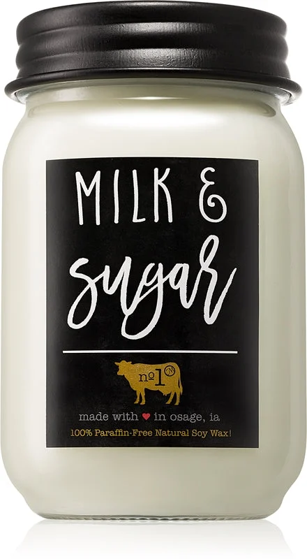 Milkhouse Candle Co. Farmhouse Milk & Sugar candela profumata Mason Jar 368 g