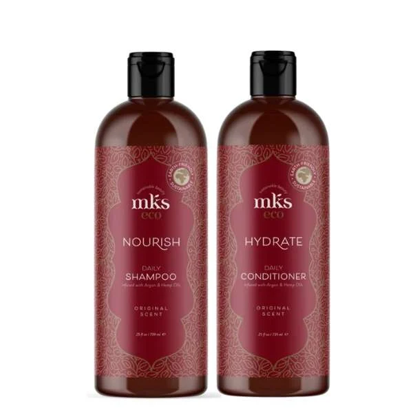 MKS ECO NOURISH DAILY SHAMPOO ORIGINAL SCENT 739 ML. + HYDRATE DAILY CONDITIONER ORIGINAL 739 ML