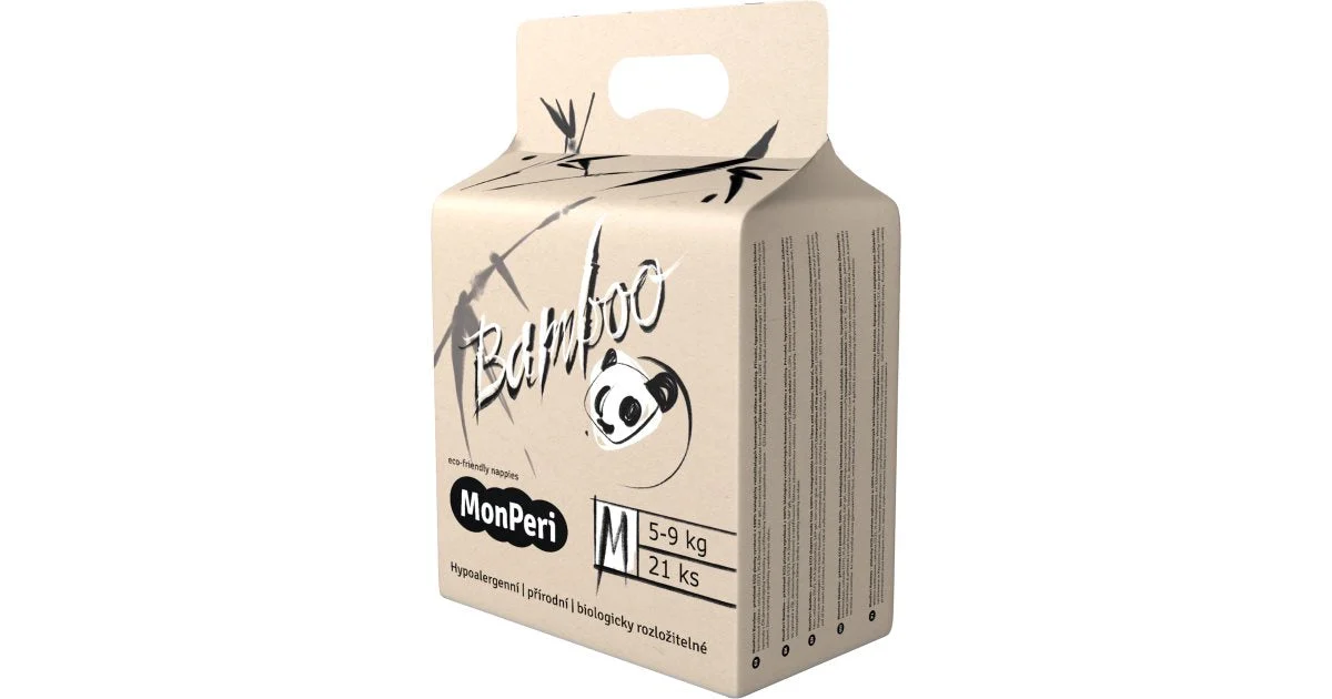 MonPeri Bamboo taglia M pannolini ECO usa e getta 5-9 kg 21 pezzi