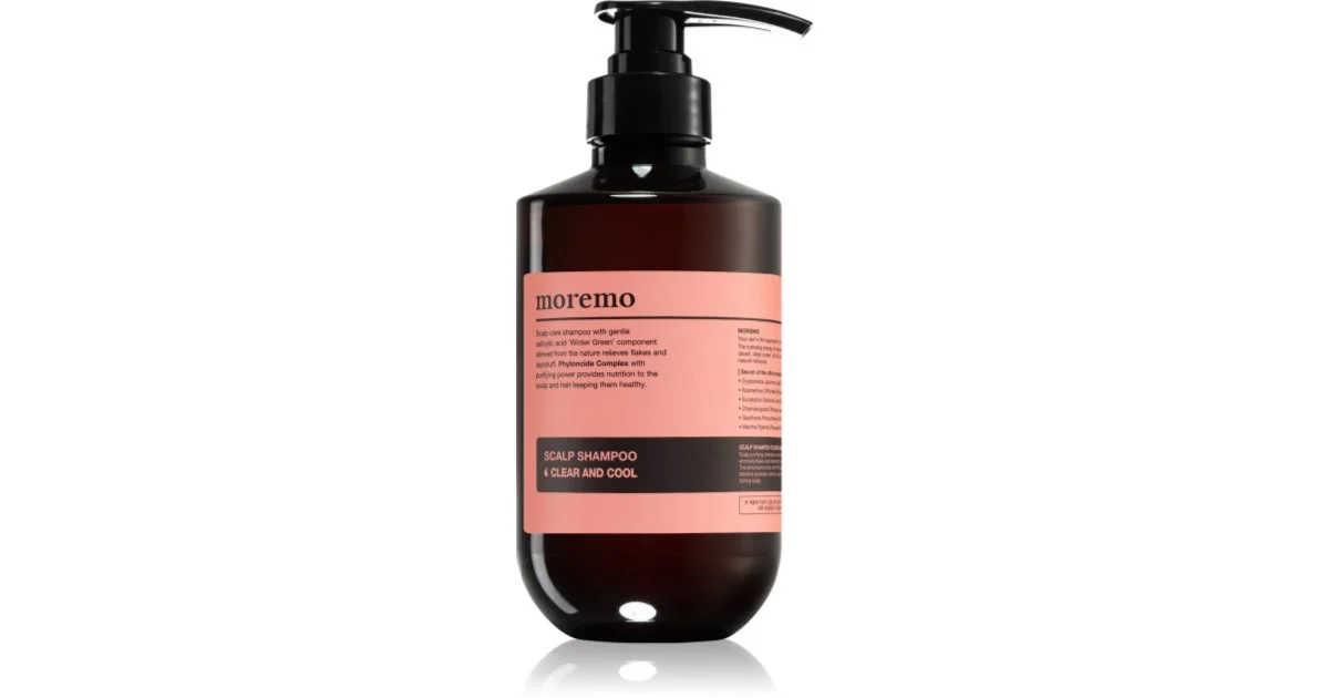 moremo Scalp Shampoo Clear And Cool shampoo di pulizia profonda contro la forfora 500 ml