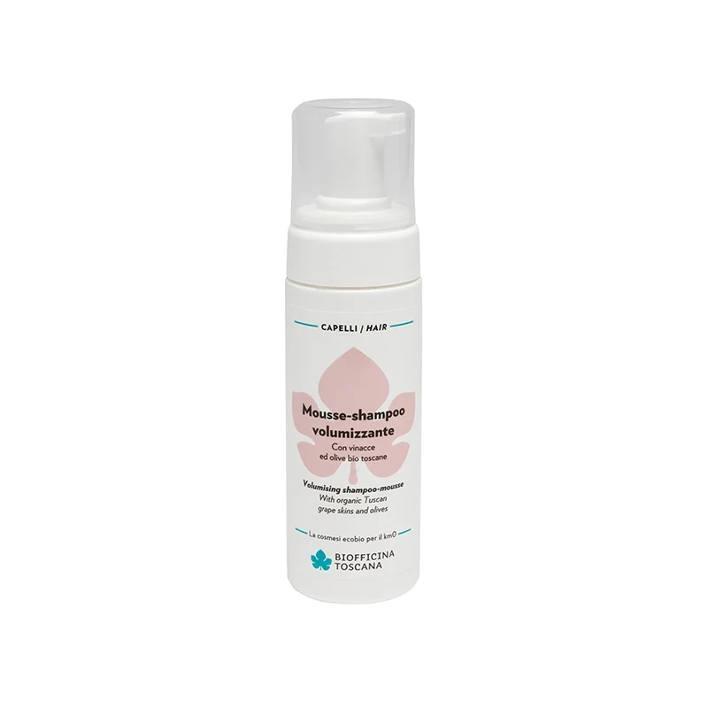 BIOFFICINA TOSCANA Mousse Shampoo Volumizzante – Vinacce e Olive