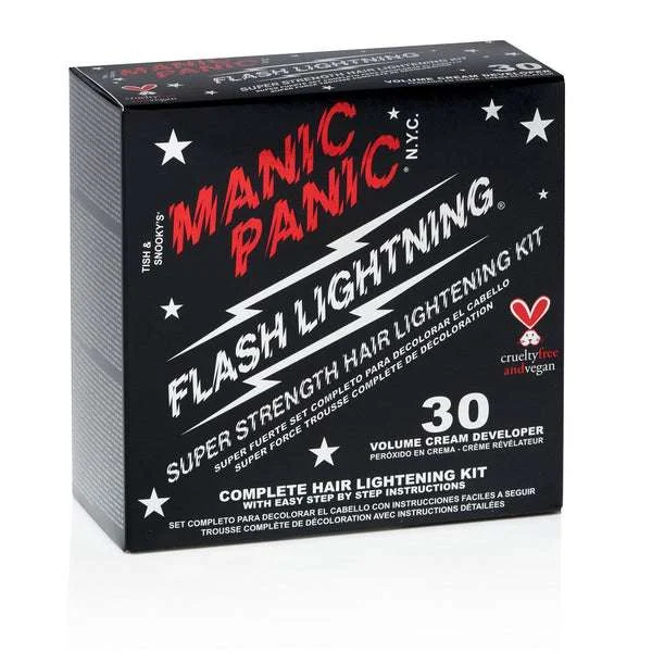 MANIC PANIC FLASH LIGHTNING BLEACH KIT – 30 VOLUME CREAM DEVELOPER
