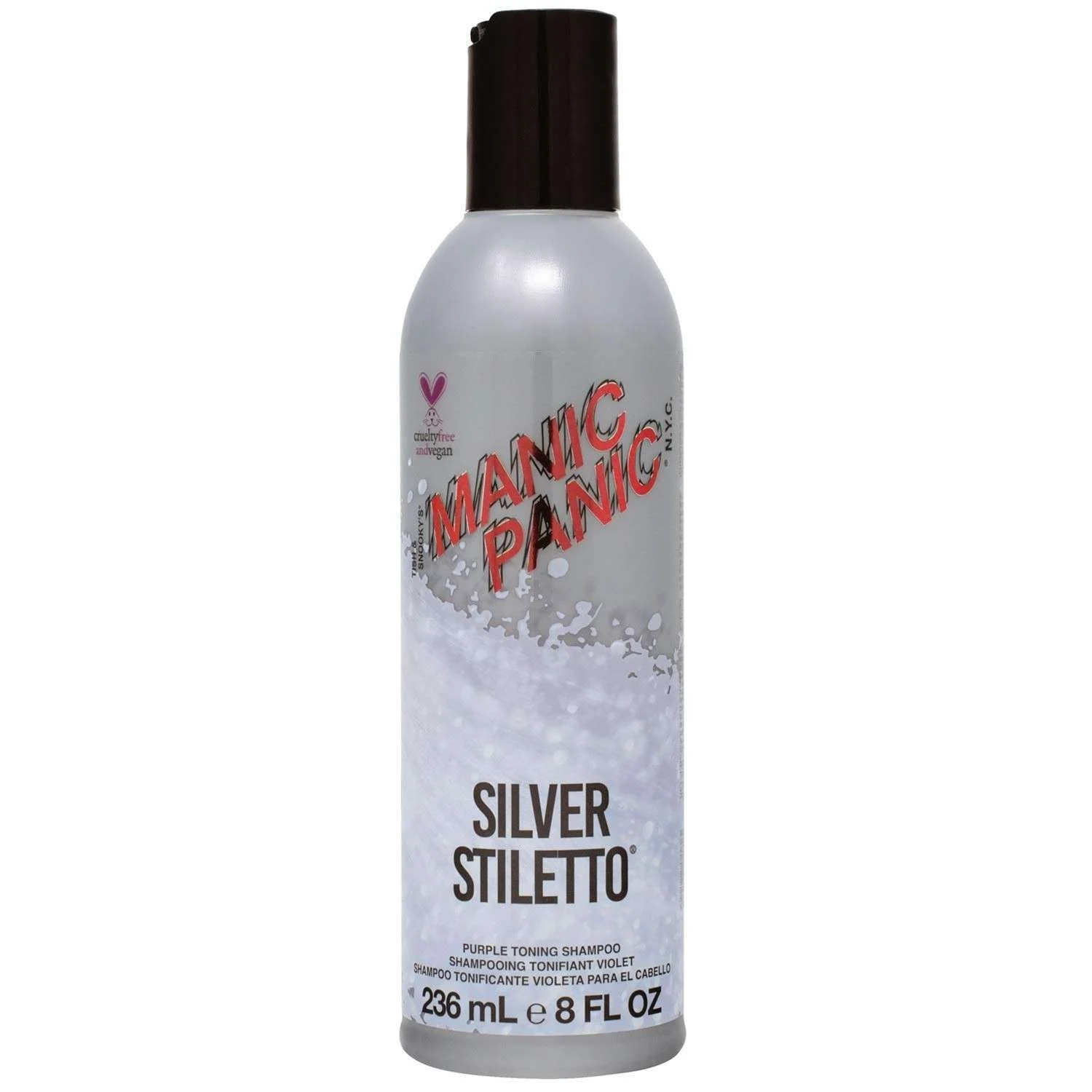 MANIC PANIC SILVER STILETTO PURPLE TONING SHAMPOO 236 ML.