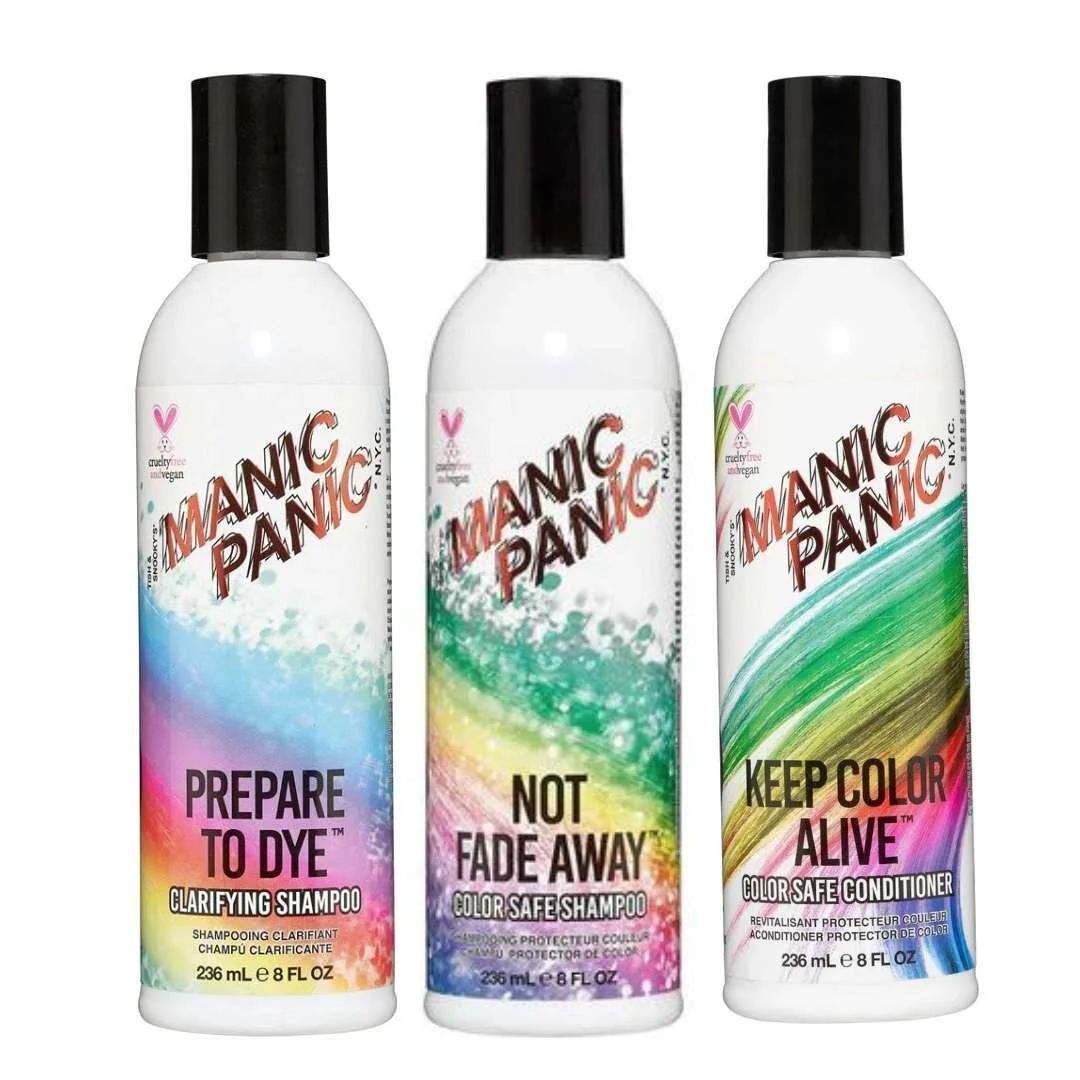 MANIC PANIC COLOR PROTECTING SHAMPOO 236 ML. + MANIC PANIC CONDITIONER + CLARIFYING SHAMPOO