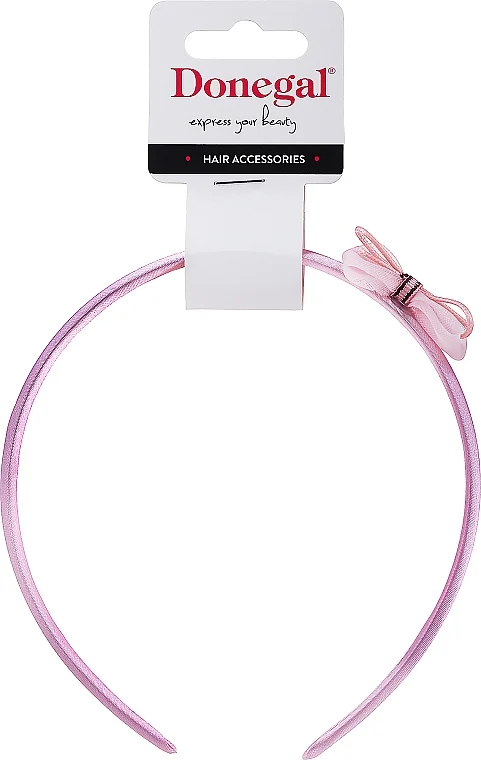 Cerchietto per capelli FA-5601, rosa con fiocco
