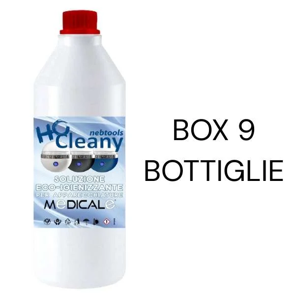 MEDICAL-E HOCLEANY NEBTOOLS SOLUZIONE ECO IGIENIZZANTE PER APPARECCHIATURE CONF. 9 BT. DA 1000 ML.