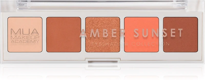 MUA Makeup Academy Professional 5 tonalità Palette di ombretti colore Amber Sunset 3,8 g