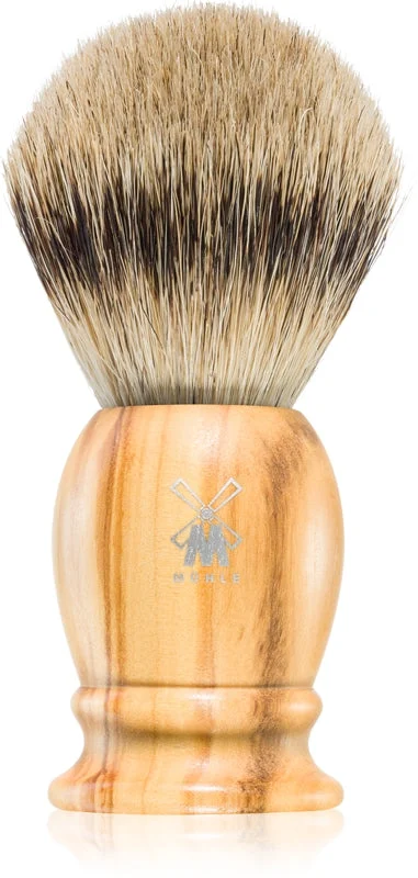 Mühle CLASSIC Silvertip Badger Olive Wood pennello da barba in pelo di tasso Medio