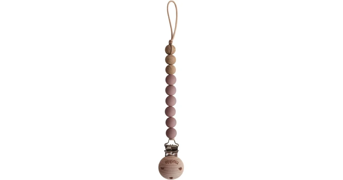 Mushie Eva fermaglio per ciuccio Cloudy Mauve