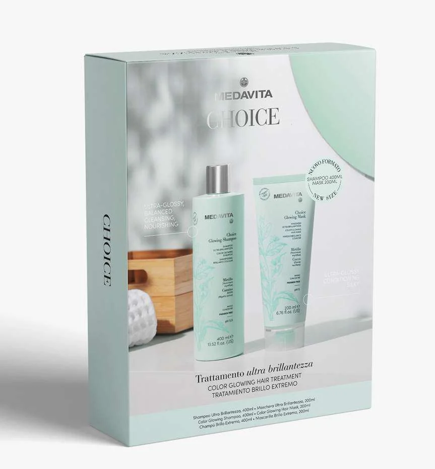 COFANETTO CHOICE – TRATTAMENTO ULTRA BRILLANTEZZA – SHAMPOO 400 ML. + MASK 200 ML.