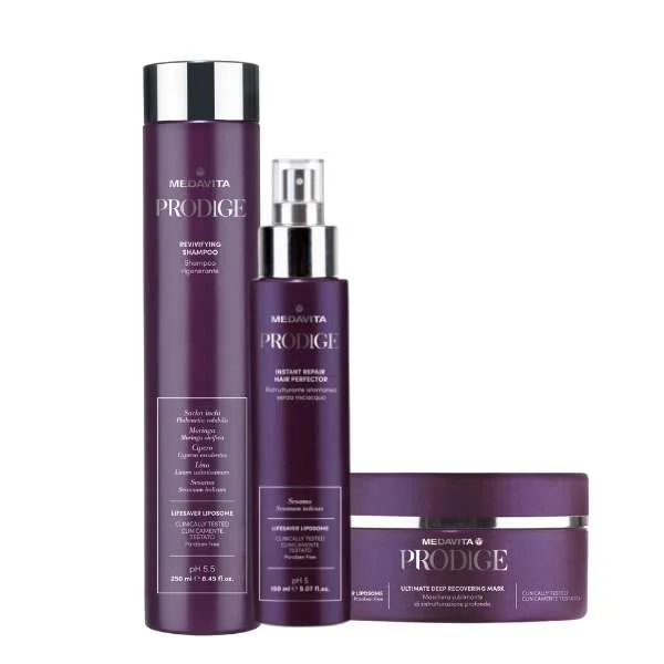 MEDAVITA PRODIGE REVIVIFYING SHAMPOO 250ML + HAIR PERFECTOR 150ML + DEEP RECOVERING MASK 250ML