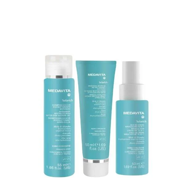 MEDAVITA SOLARICH SHAMPOO-DOCCIA 55ML + MASCHERA INTENSIVA 50ML + OLIO IN CREMA 10 IN 1 50ML