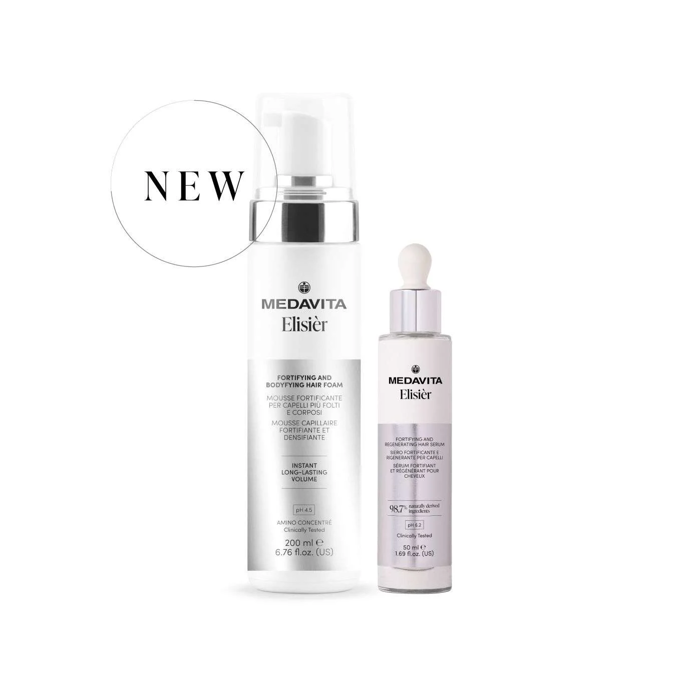 MEDAVITA ELISIER STRENGHT & BODY EDITION – HAIR SERUM 50 ML. + HAIR FOAM 200 ML.