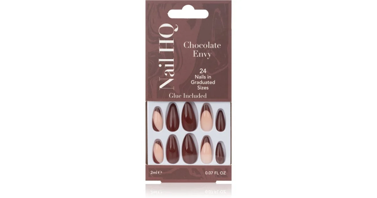 Nail HQ Almond Unghie finte Chocolate Envy 24 pezzi