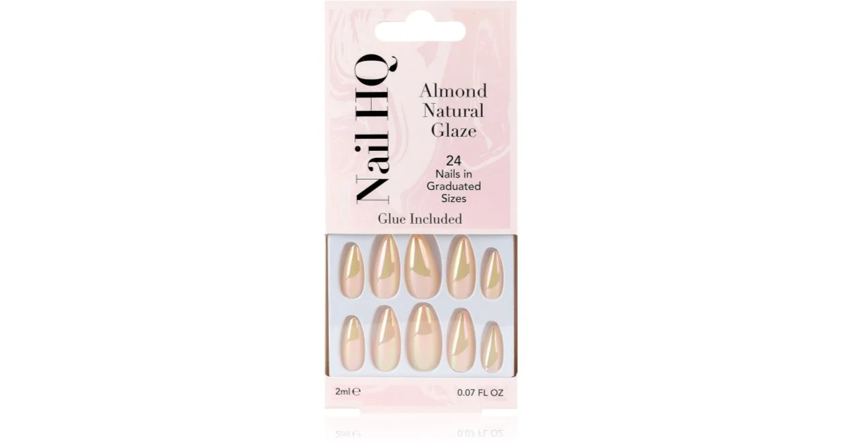Nail HQ Almond Unghie finte Natural Glaze 24 pezzi