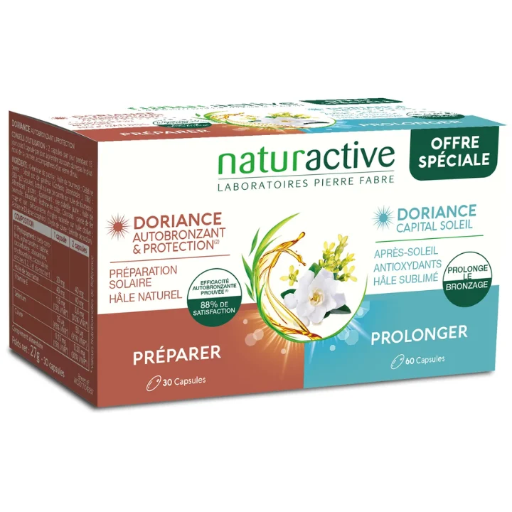 Naturactive Doriance Autoabbronzante & Protezione 30 capsule + Doriance Capital Soleil 60 capsule