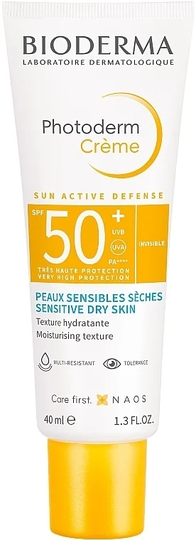 Crema solare per pelli secche e sensibili