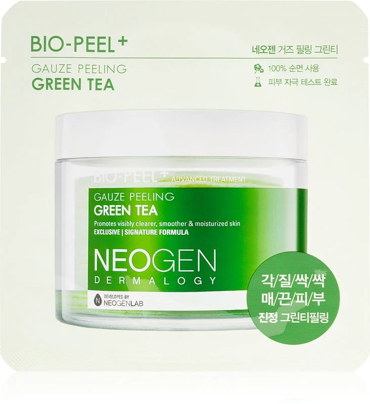 Neogen Dermalogy Bio-Peel+ Gauze Peeling Te verde dischetti esfolianti viso illuminante e idratante