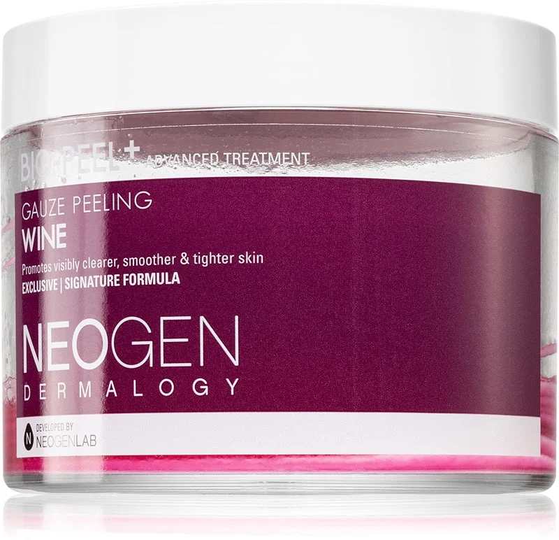 Neogen Dermalogy Bio-Peel+ Gauze Peeling vino dischetti esfolianti viso per lisciare la pelle e ridurre i pori 30 pezzi