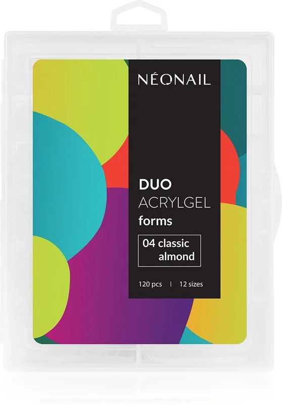 NEONAIL Duo Acrylgel Forms Stencil per le unghie tipo 04 Classic Almond 120 pezzi