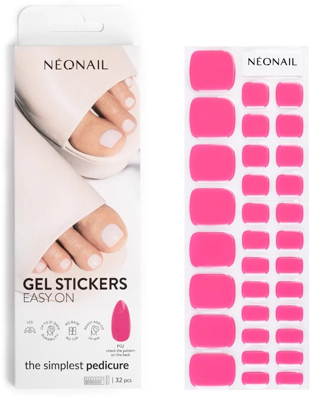 NEONAIL Easy On Gel Adesivi per unghie per le gambe colore P02 32 pezzi