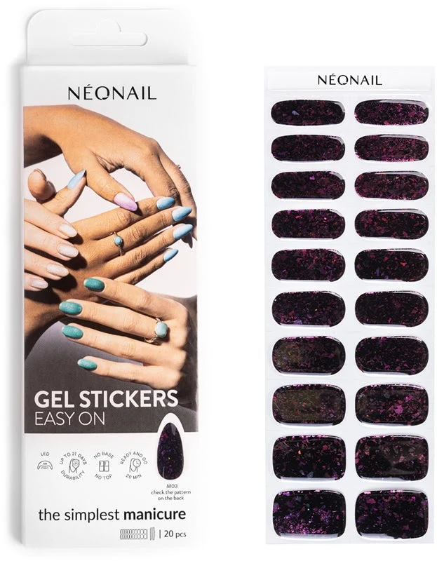 NEONAIL Easy On Gel Adesivi per unghie colore M03 20 pezzi