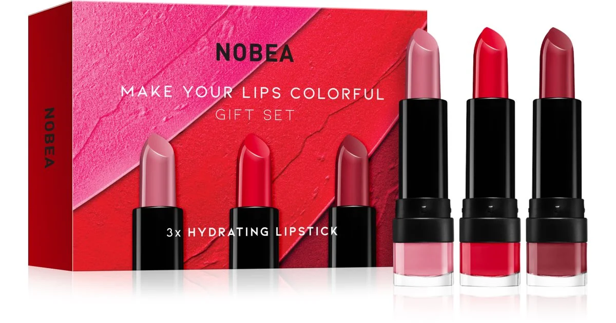 NOBEA Beauty Pleasure NOBEA Make Your Lips Colorful set di rossetti edizione regalo 3× 4,5 g