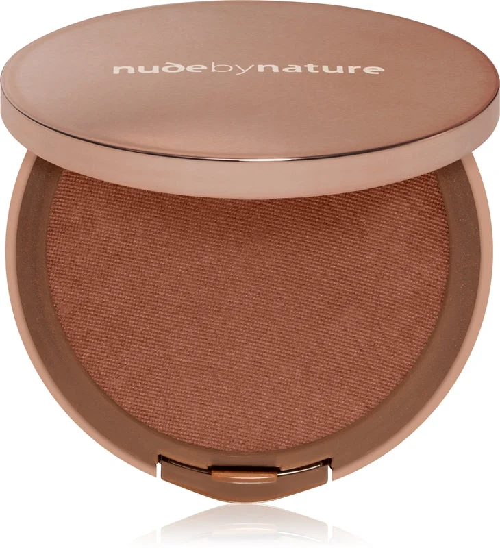 Nude by Nature Flawless fondotinta compatto in polvere colore C8 Chocolate 10 g