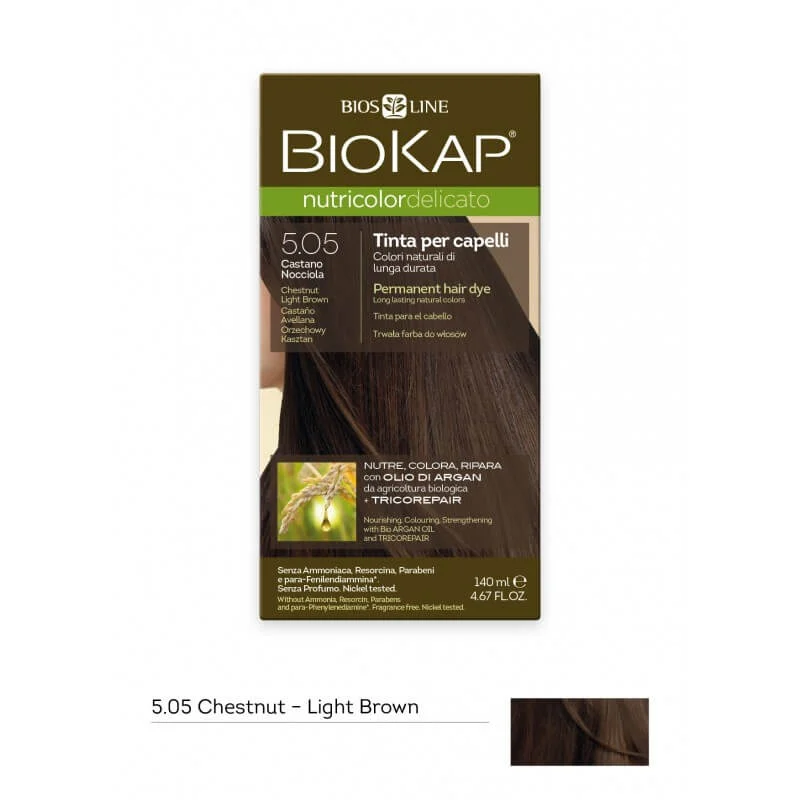 BIOKAP Nutricolor Delicato – Tinta 5.05 Castano Nocciola