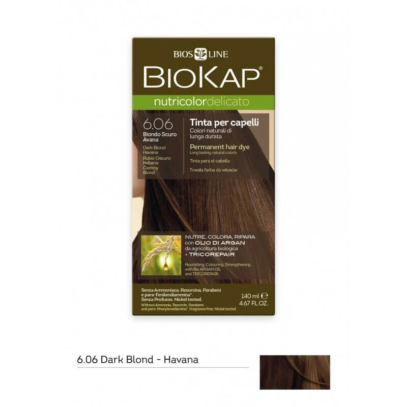 BIOKAP Nutricolor Delicato – Tinta 6.06 Biondo Scuro Avana