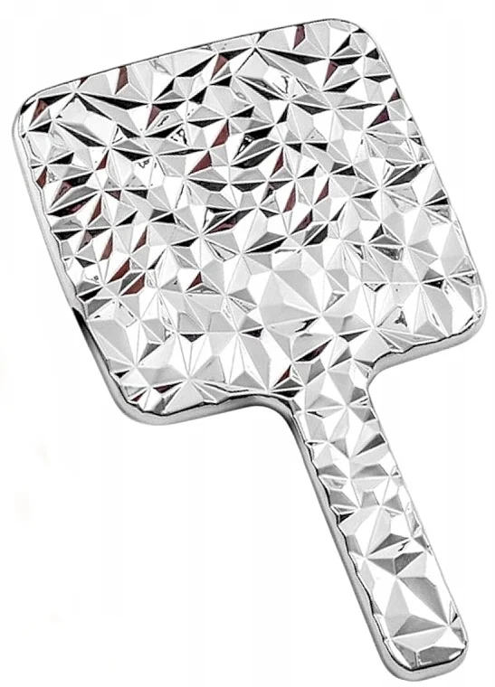 Specchio cosmetico con manico, unilaterale XL, altezza 23 cm, L24S, argento