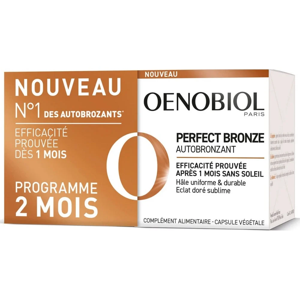 Oenobiol Perfect Bronze - Autoabbronzante - LOTTO di 2x30 capsule Lotto × 2