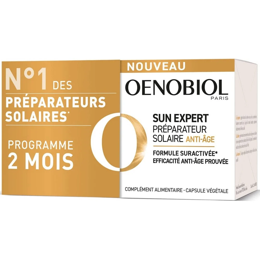 Oenobiol Sun Expert - Preparatore solare - Antietà - LOTTO di 2x30 capsule Lotto × 2