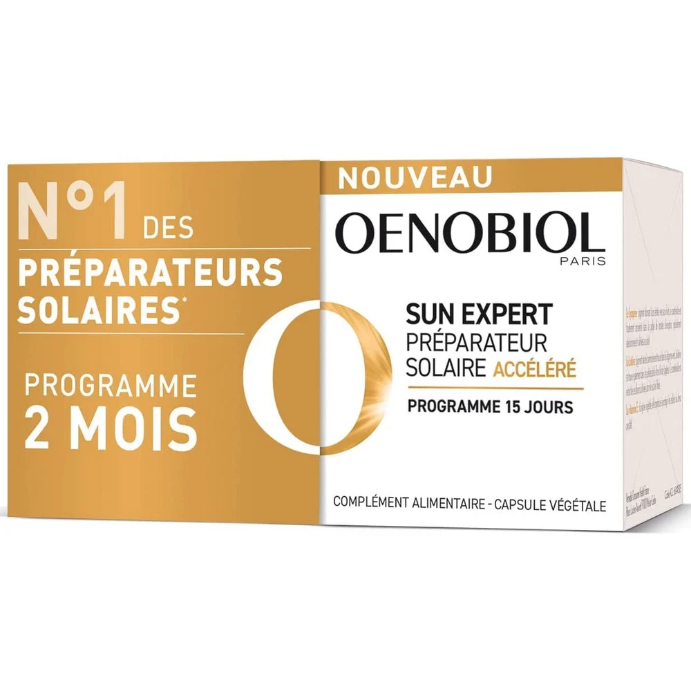 Oenobiol Sun Expert - Preparatore solare - Accelerato - LOTTO di 2x15 capsule Lotto × 2