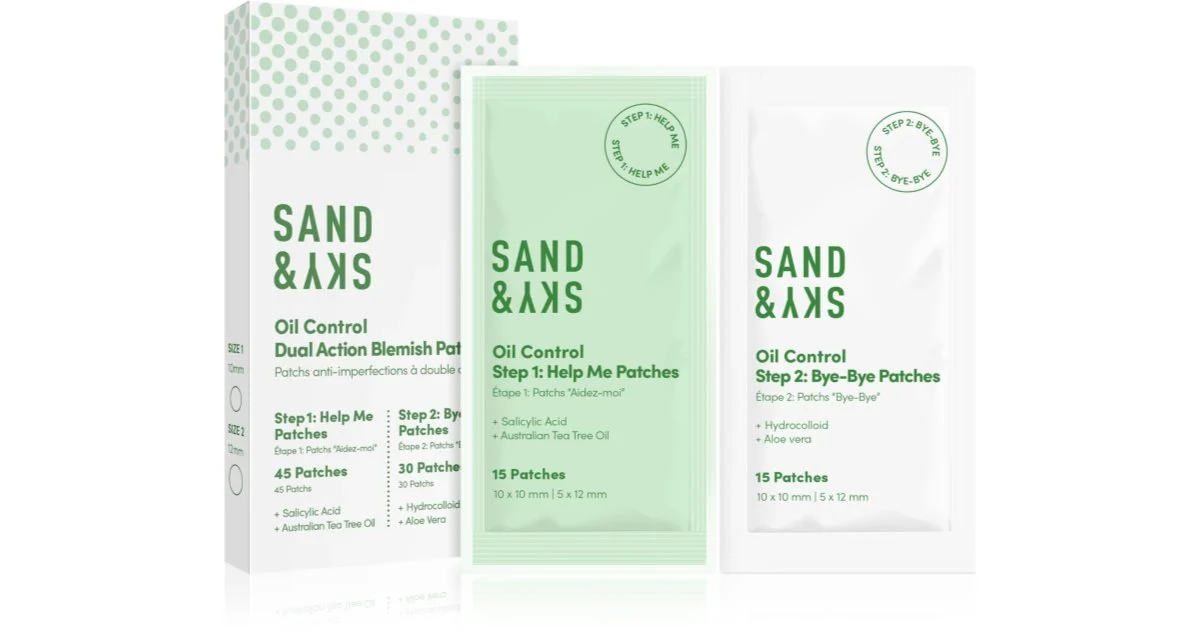 Sand & Sky Oil Control Dual Action Patches trattamento localizzato anti-acne 75 pezzi