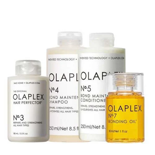 OLAPLEX KIT RICOSTRUZIONE PER CAPELLI DANNEGGIATI – N°3 100ML + N°4 250ML + N°5 250ML + N°7 30ML
