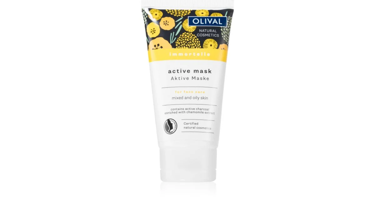 Olival Immortelle Active maschera detergente viso per pelli grasse e miste 75 ml