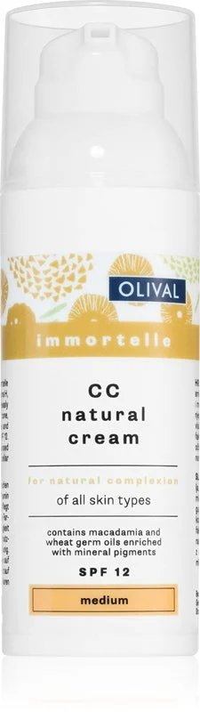 Olival Immortelle Natural CC cream idratante SPF 12 colore medio 50 ml